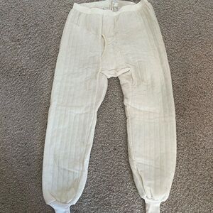 Dacron HOLLOFIL 808 Vintage Size XL Thermal Quilted Pants Ivory USA NOS